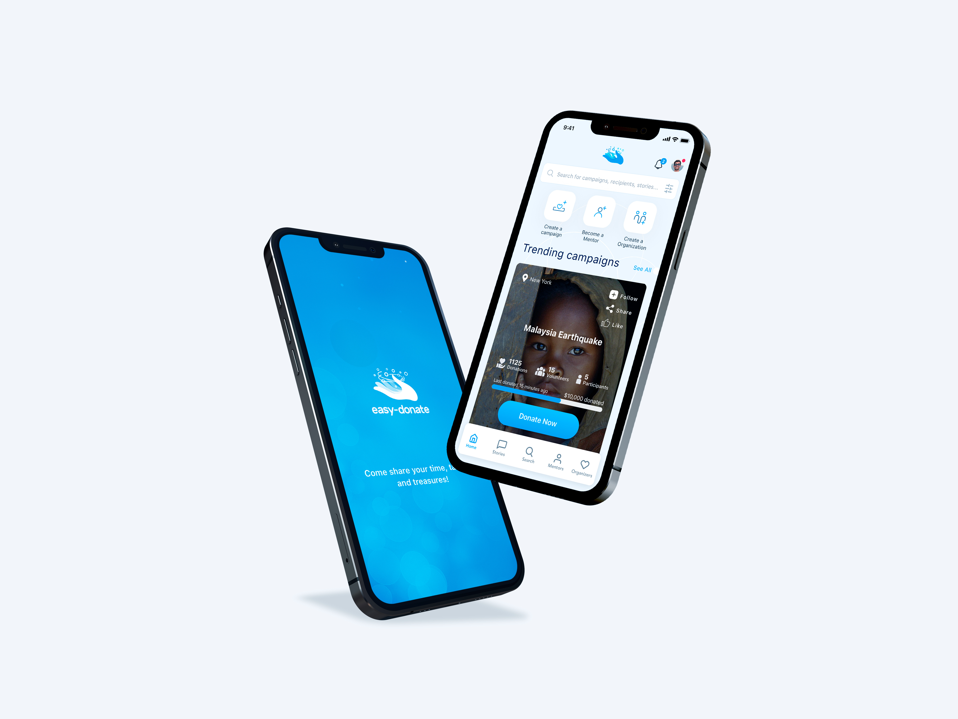 Two Easy Donate mobile views