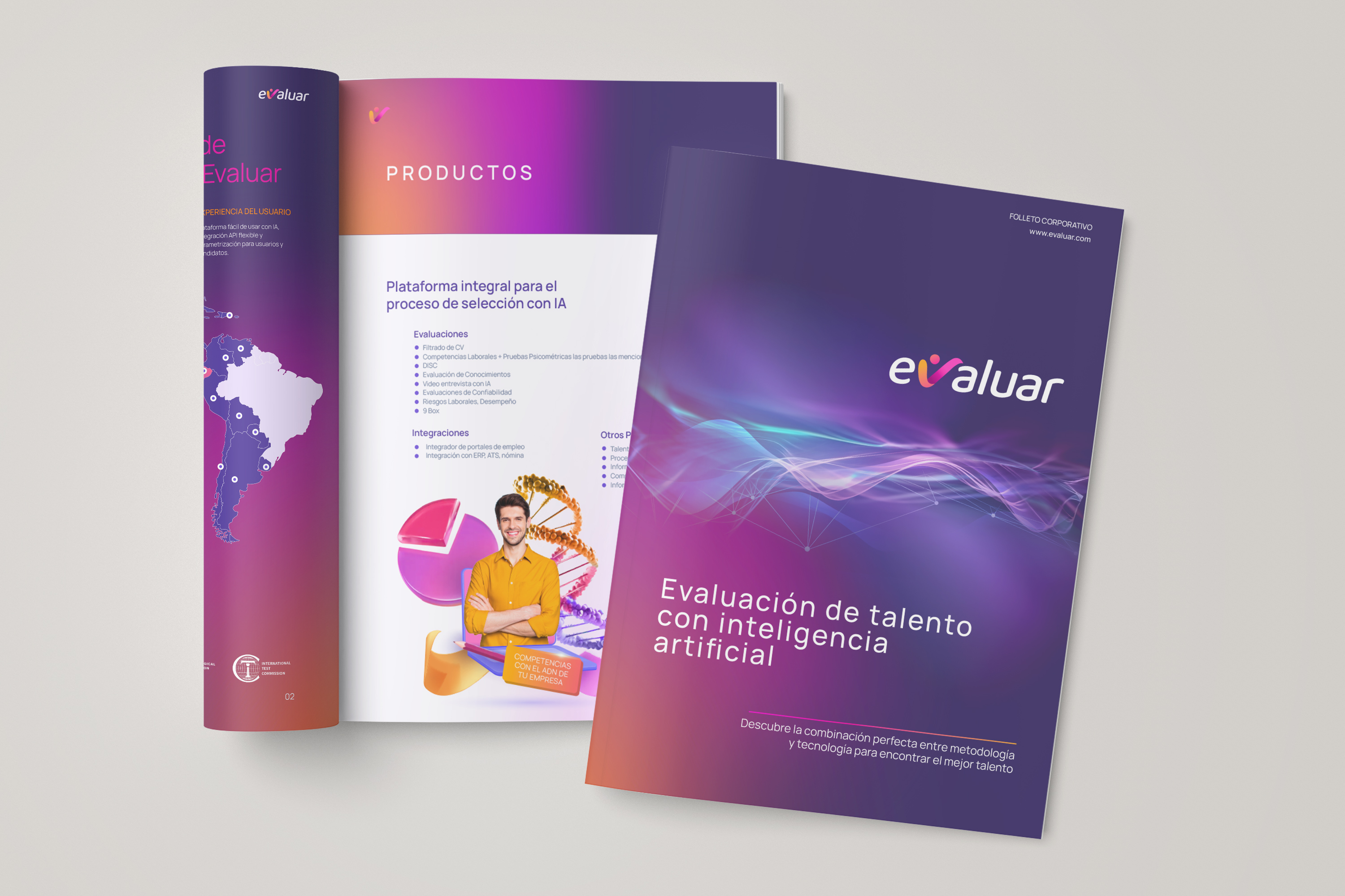 Evaluar corporate pieces with visual direction
