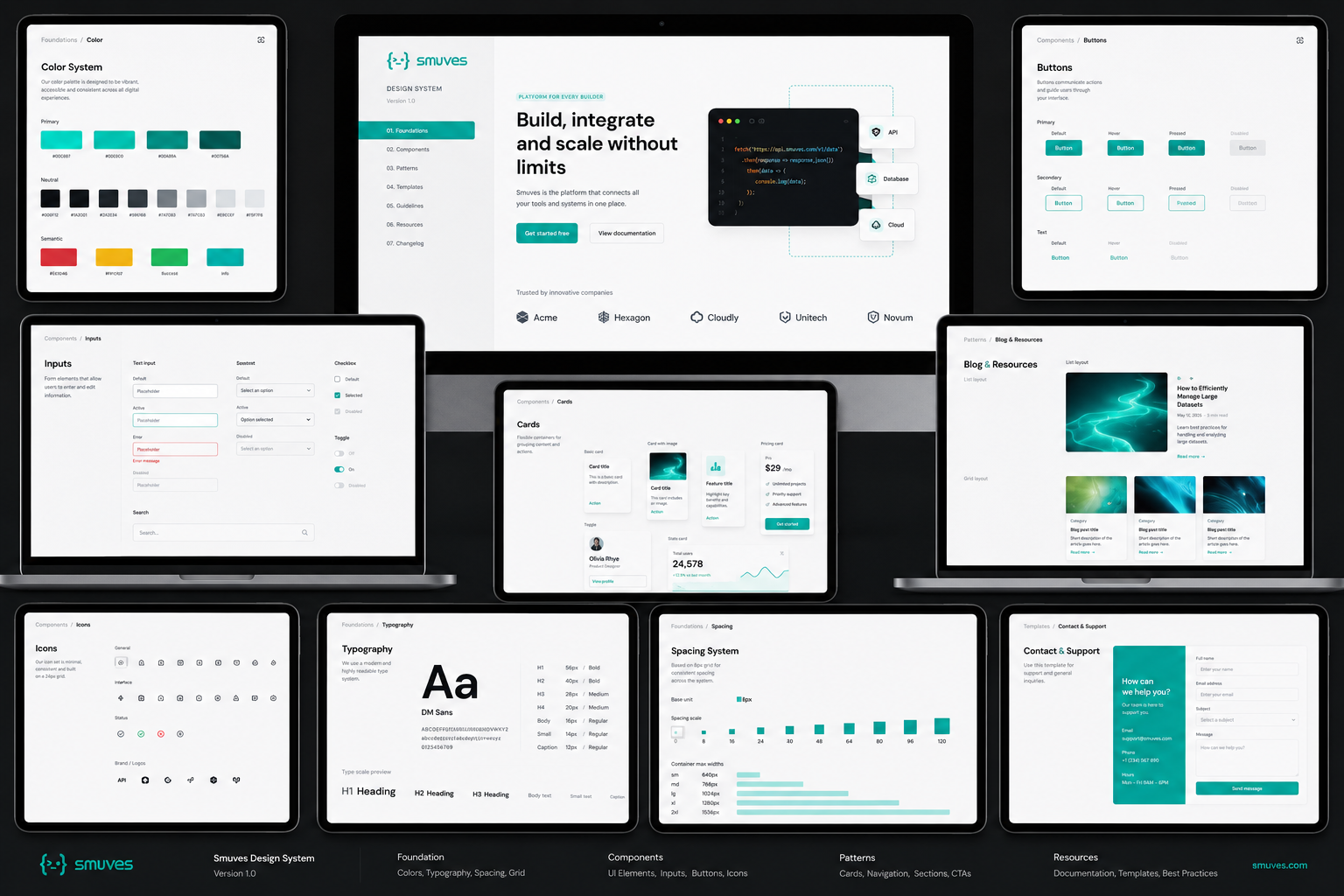 Design system in mockups