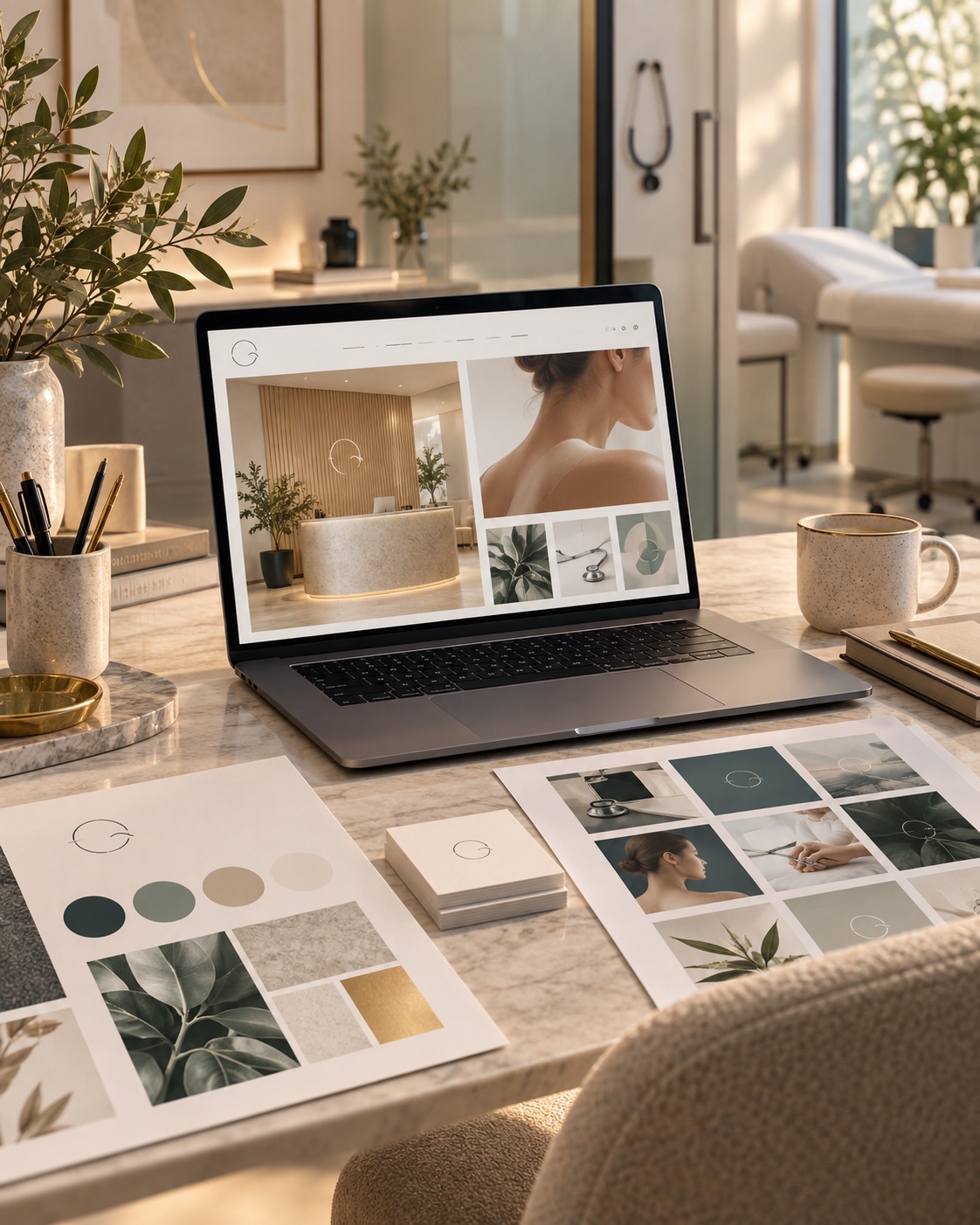 Visual design system and website for a medical practice